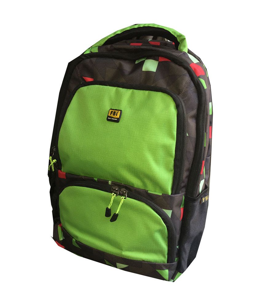     			Fabco Black-Green Polyester 35 Ltrs School Bag