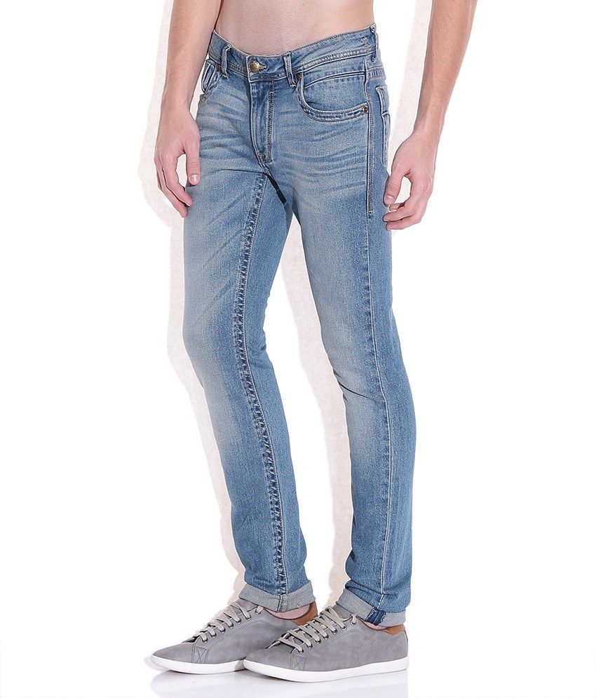 flying machine skinny men blue jeans