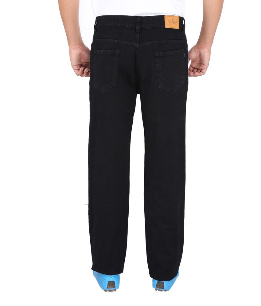 black cotton jeans mens