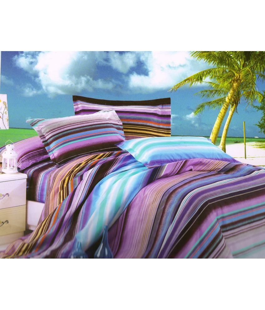 Valtellina Attractive Multicolour Double Bed Sheet Combo Of 2 Buy