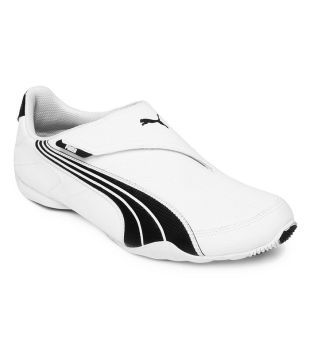 puma white velcro sneakers