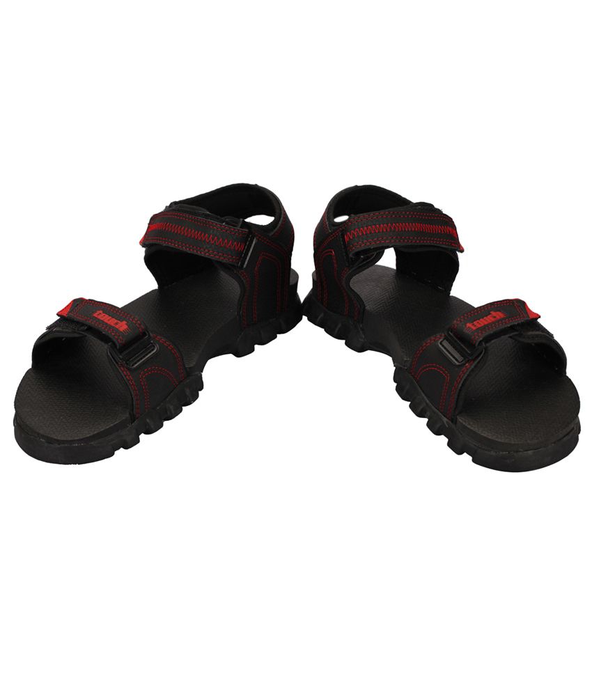 Lakhani Touch Black Floater Sandals - Buy Lakhani Touch Black Floater ...