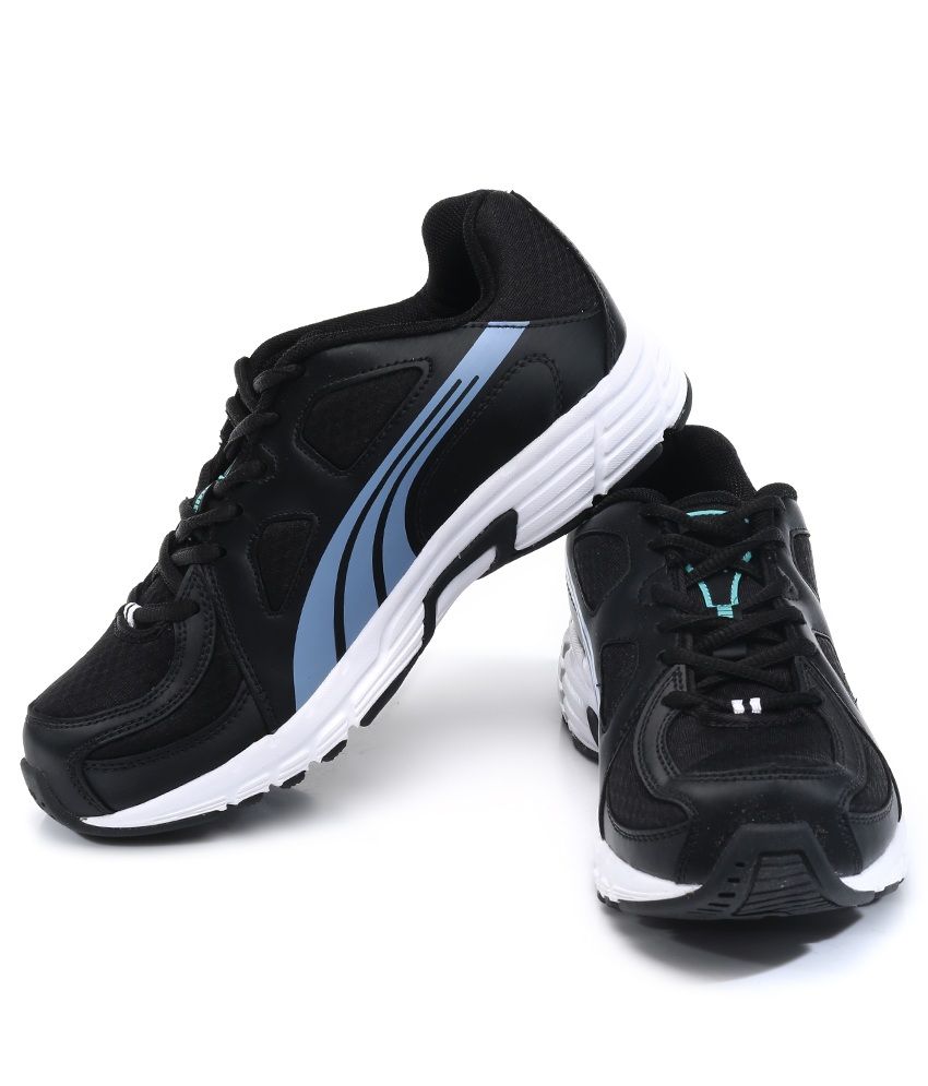 puma leather shoes black