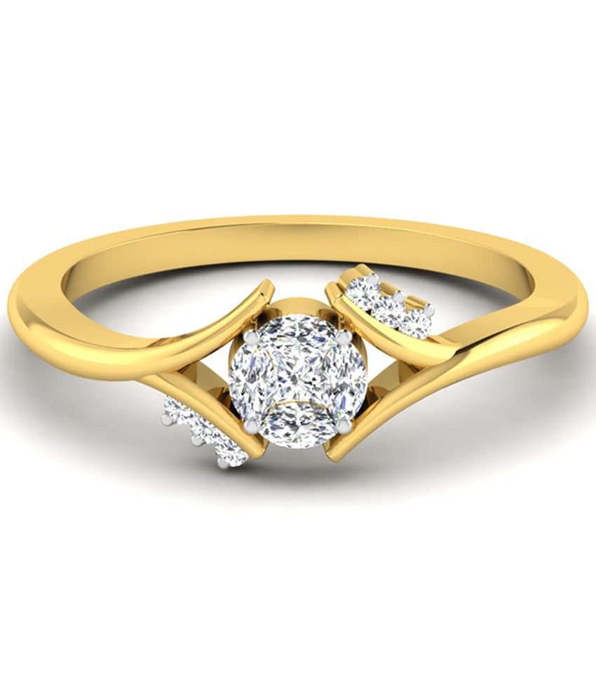Sparkles 0 24 Ct Diamond 18  Kt  Gold Ring  for Women Buy 