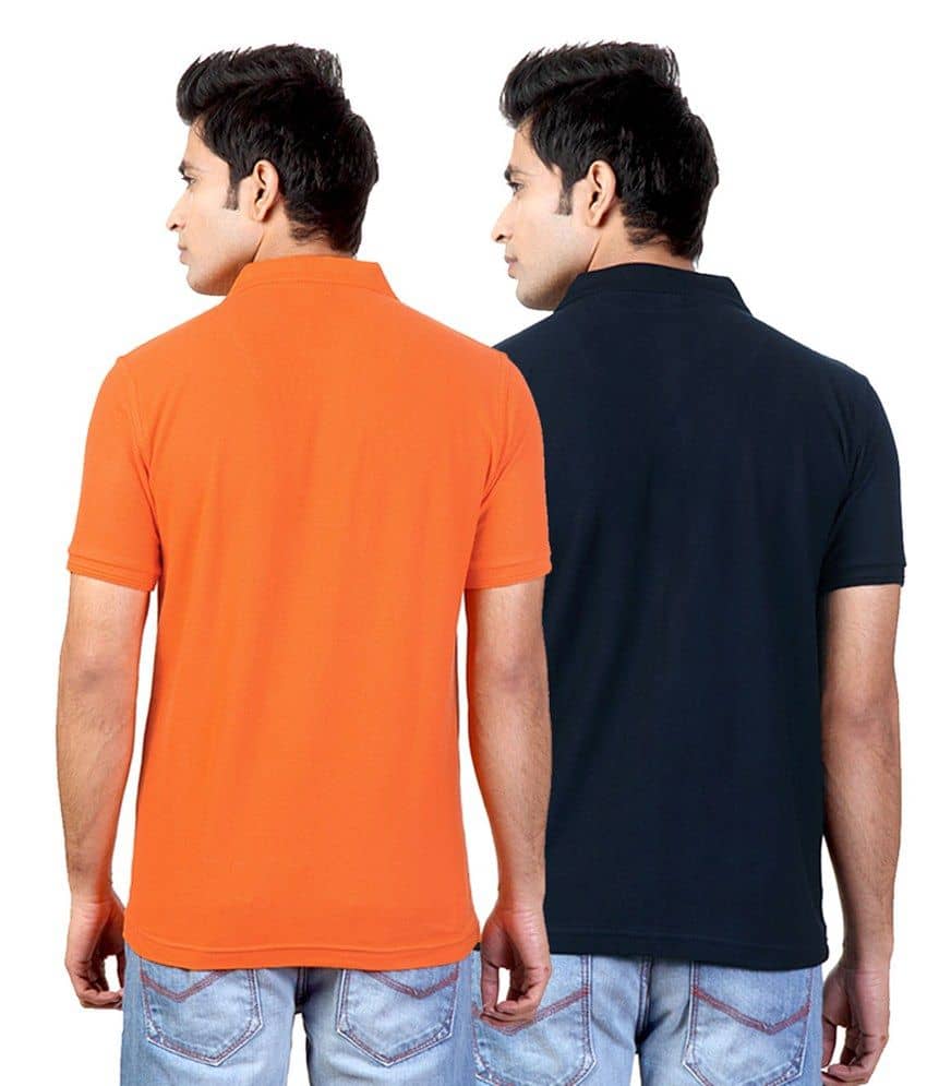 navy blue and orange clothes