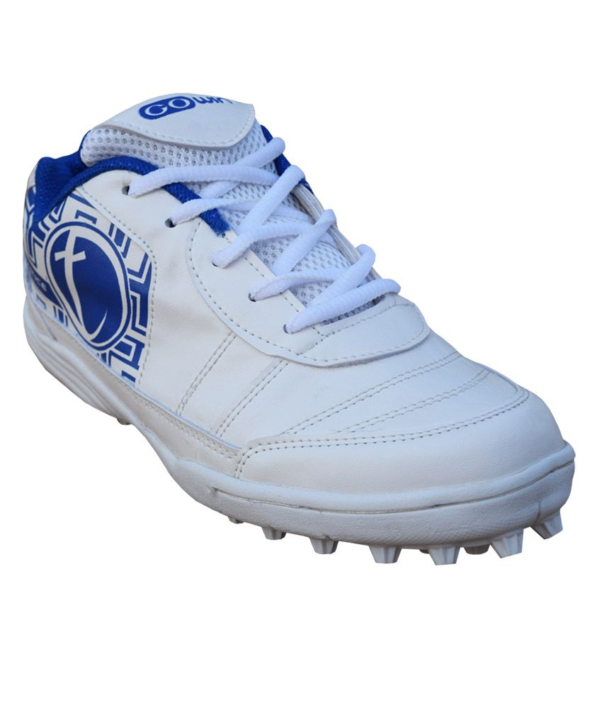 Gowin Advance Cricket Shoes -White/Blue 