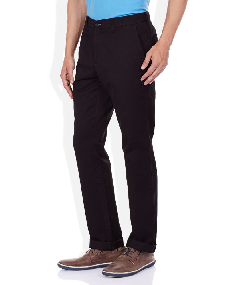 black slim fit trousers womens