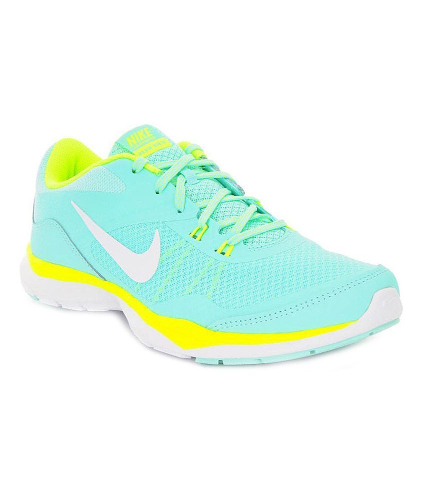 Nike Turquoise Lace Up Running Sports Shoes - Buy Women's Sports Shoes ...