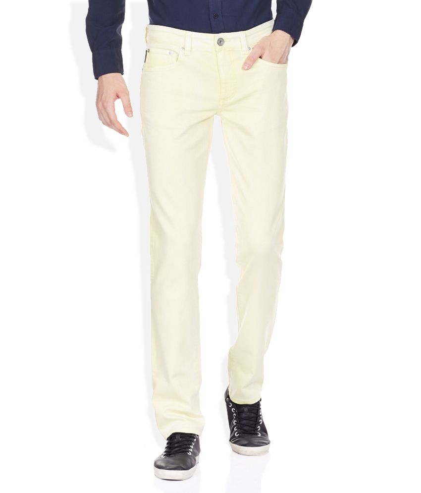 yellow jeans mens