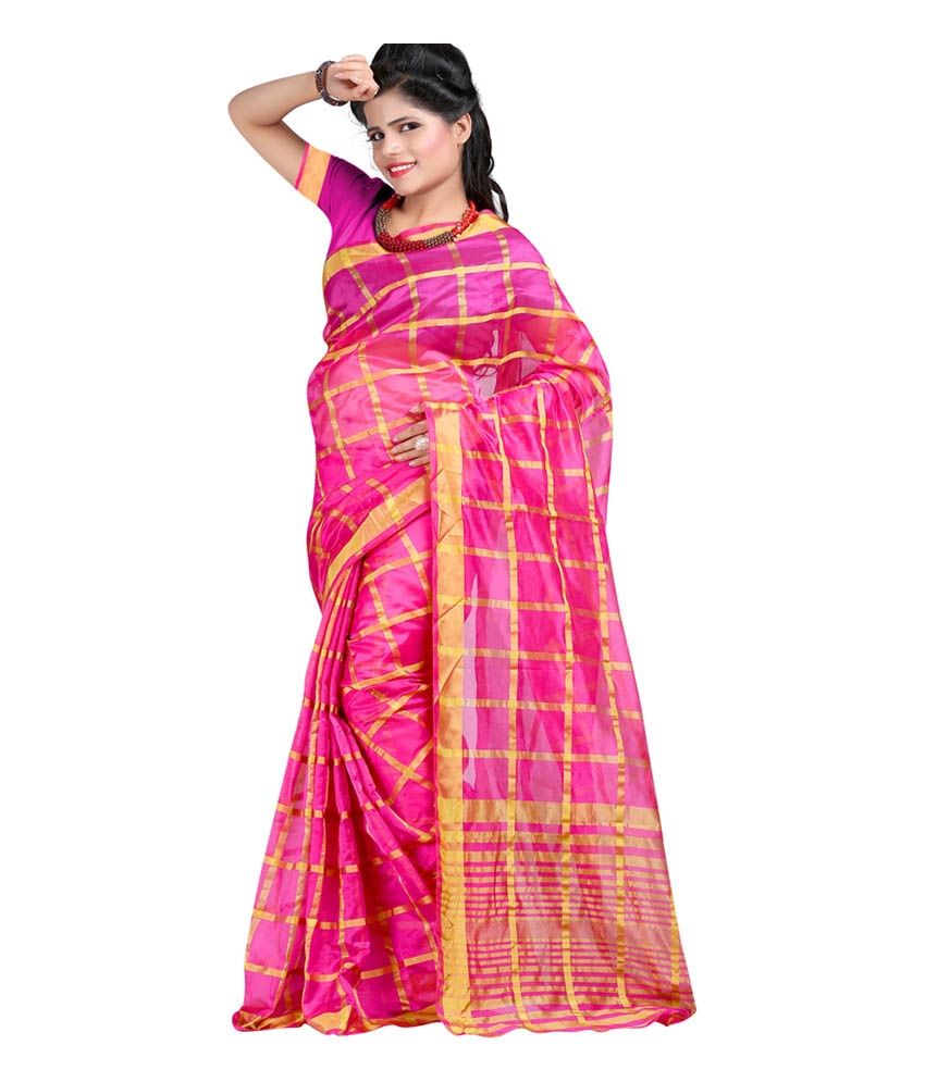 Laxmi Sarees Pink Meghalaya Silk Saree - Buy Laxmi Sarees Pink ...