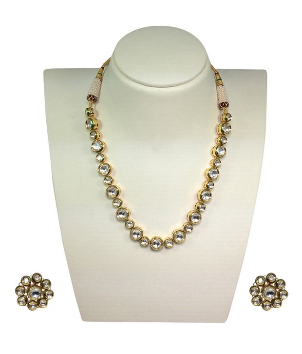 Mp Fine Jewellery Kundan Real Look Necklace Set Buy Mp Fine Jewellery Kundan Real Look