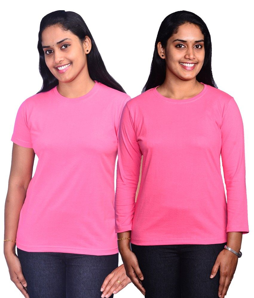 pink cotton shirt ladies