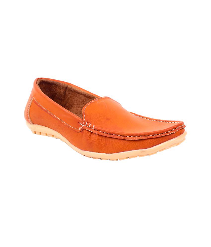 Footfad Orange Loafers - Buy Footfad Orange Loafers Online at Best ...