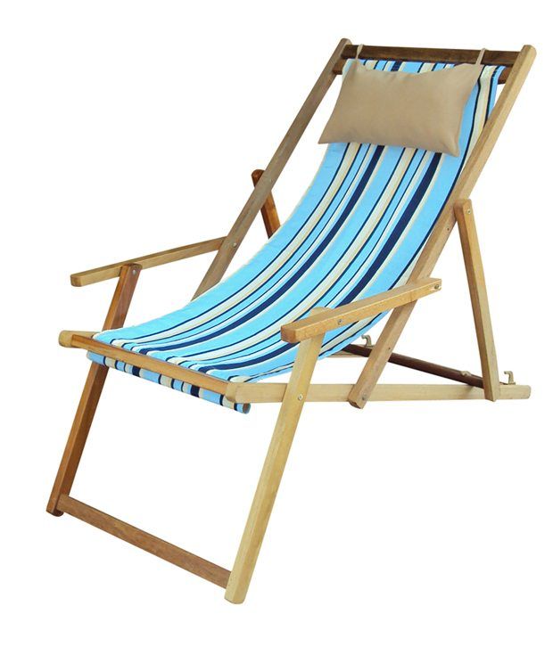 Solid Wood Lawn Chair In Blue Solid Wood Lawn Chair In Blue