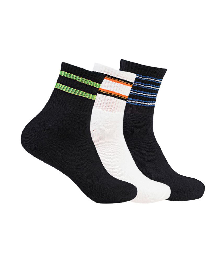 Supersox Multicolour Cotton Casual Ankle Length Socks For Men 3 Pair ...
