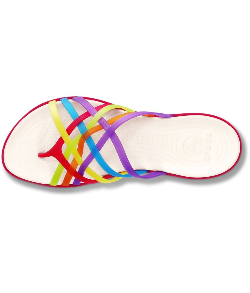  Crocs  Multi Color Flat Slip on Sandal  Relaxed Fit Price 