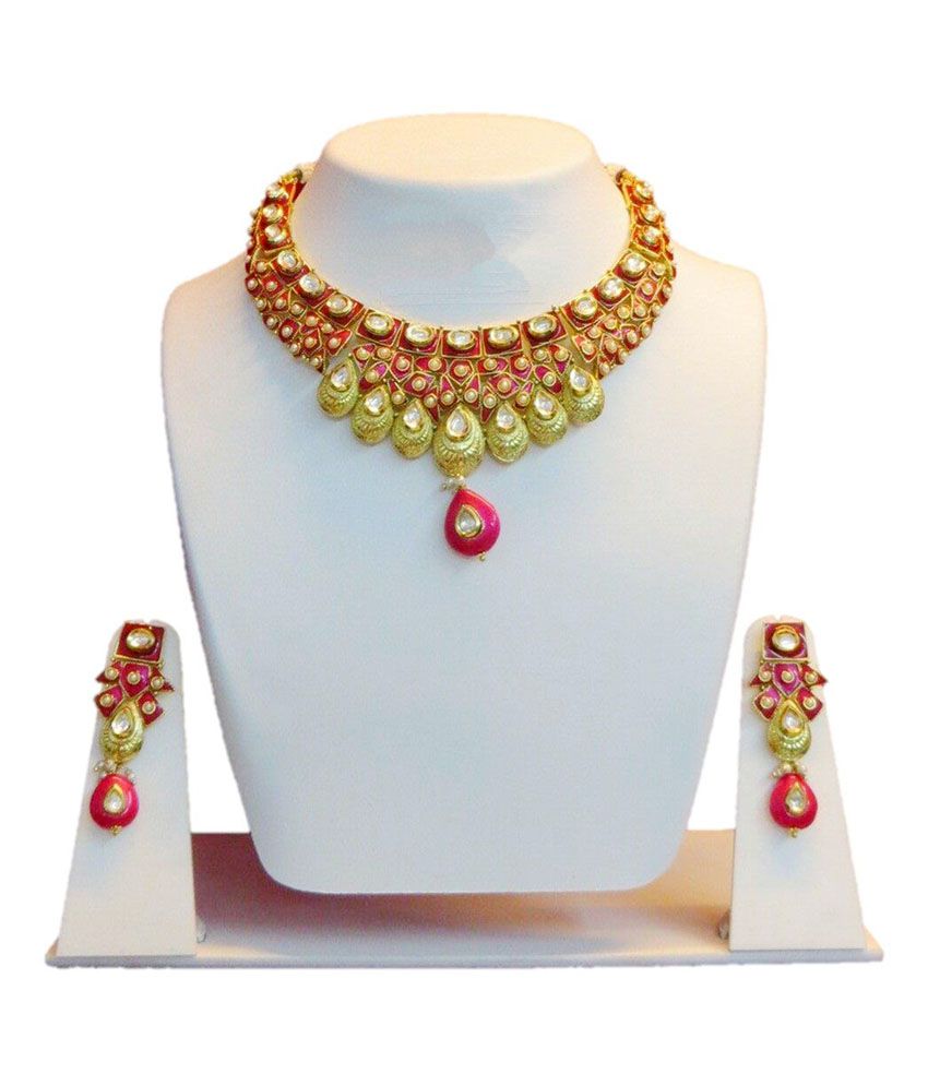 Siddharth Jewellers Antique Multicolour Traditional Necklace Set - Buy ...