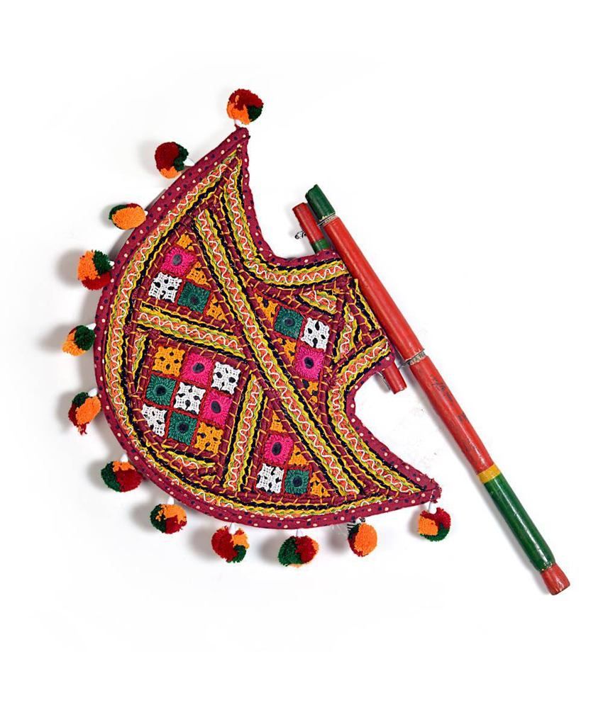 Rajasthan Moni Kutch Gujarati Art Work Ethnic Colorful Hand Fan 371