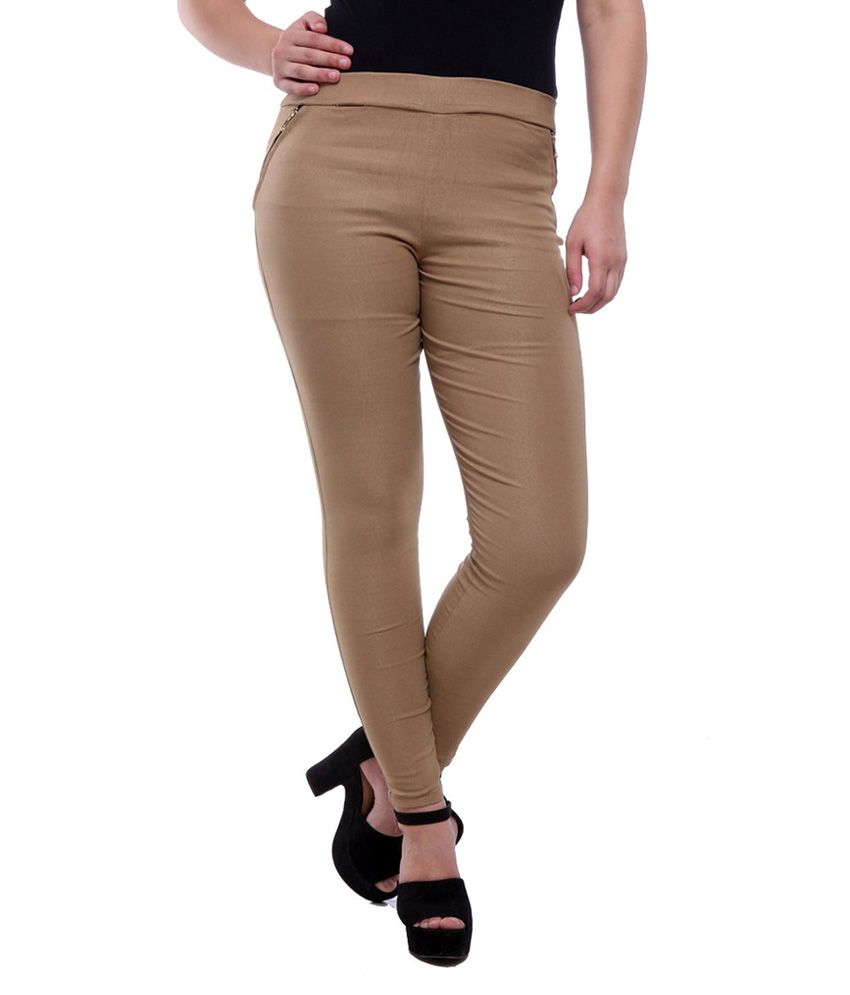 khaki jeggings