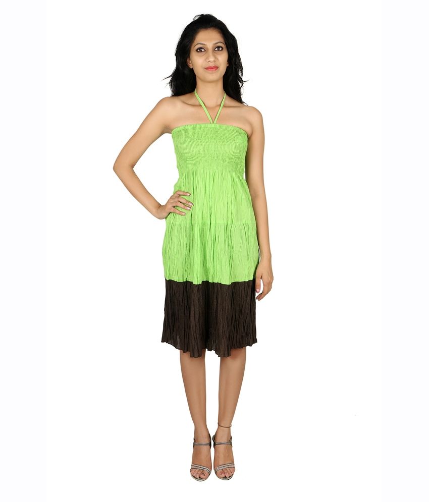 M&m Green Cotton Dresses - Buy M&m Green Cotton Dresses Online at Best Prices in India on Snapdeal
