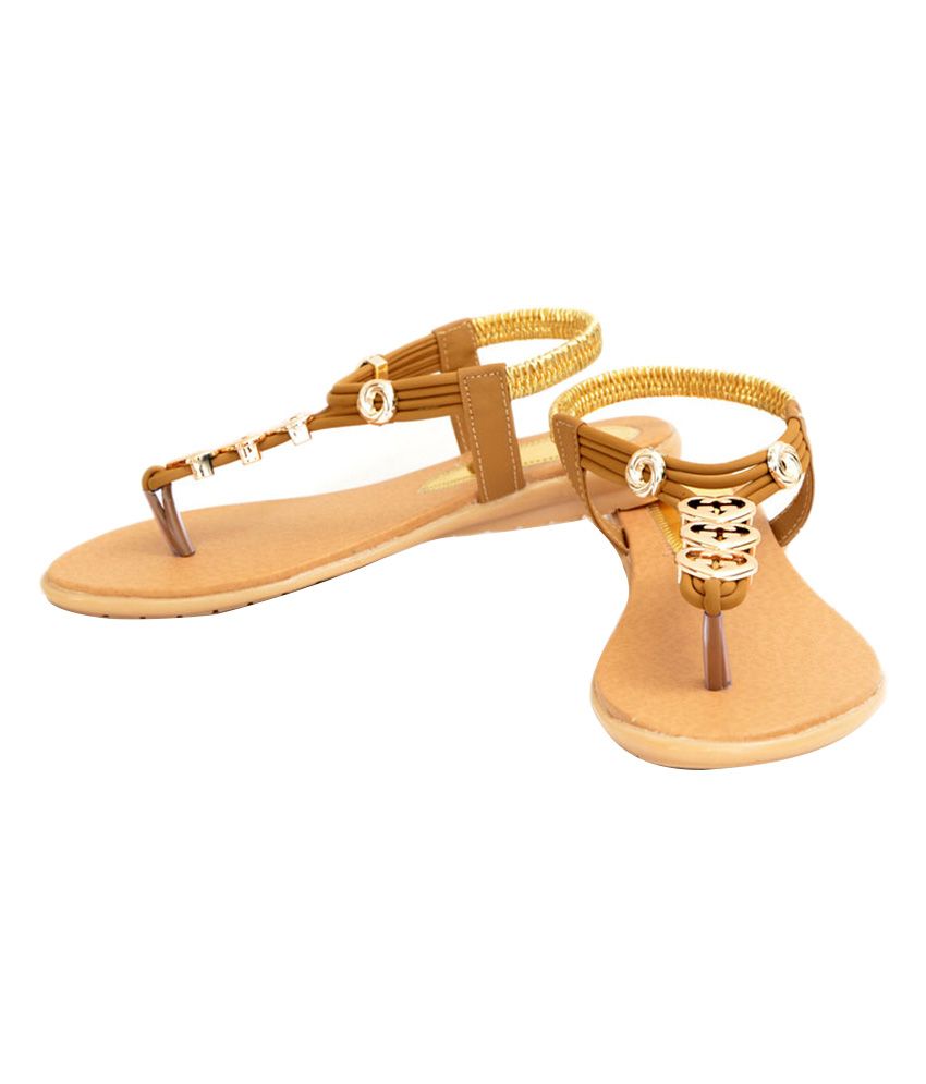 Leeway Footwear Beige Flat Sandals For Women Price in India- Buy Leeway Footwear Beige Flat 