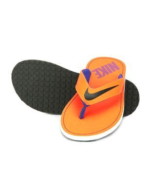 nike slippers orange