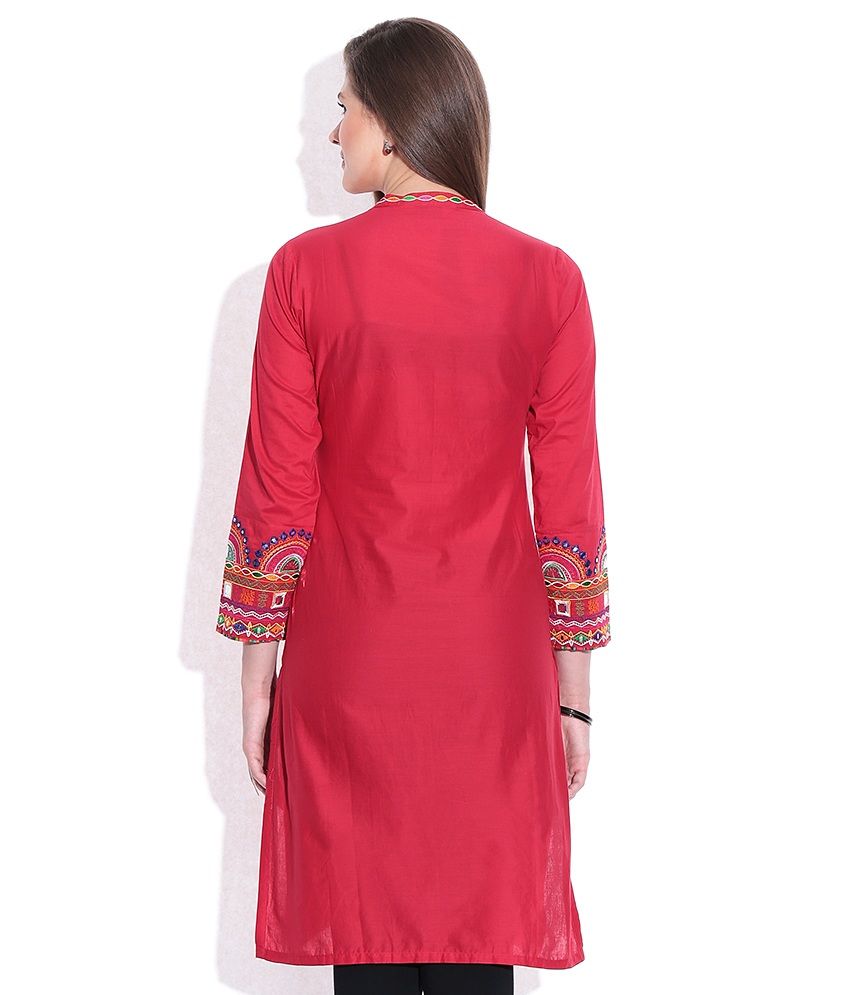 Biba Red Printed Kurta Buy Biba Red Printed Kurta Online at Best