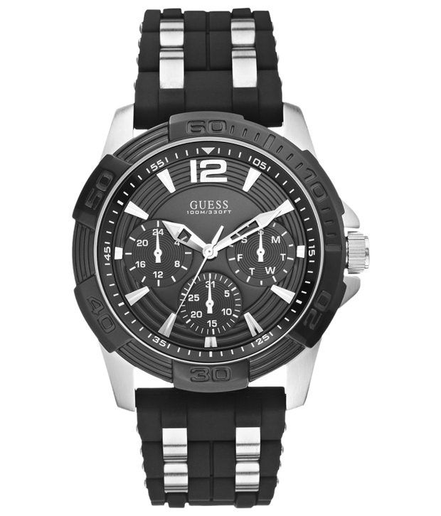 black analog wrist watch