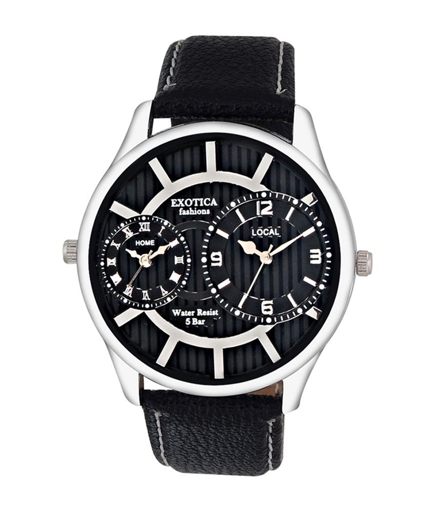 Exotica Fashions Analog Watch for Men EF 70 Dual LS Black