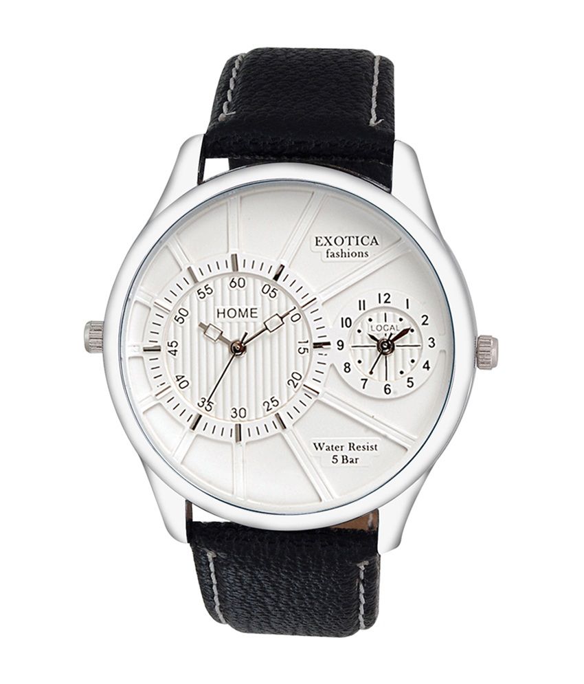 Exotica Fashions Analog Watch for Men (EF-71-Dual-LS-White)