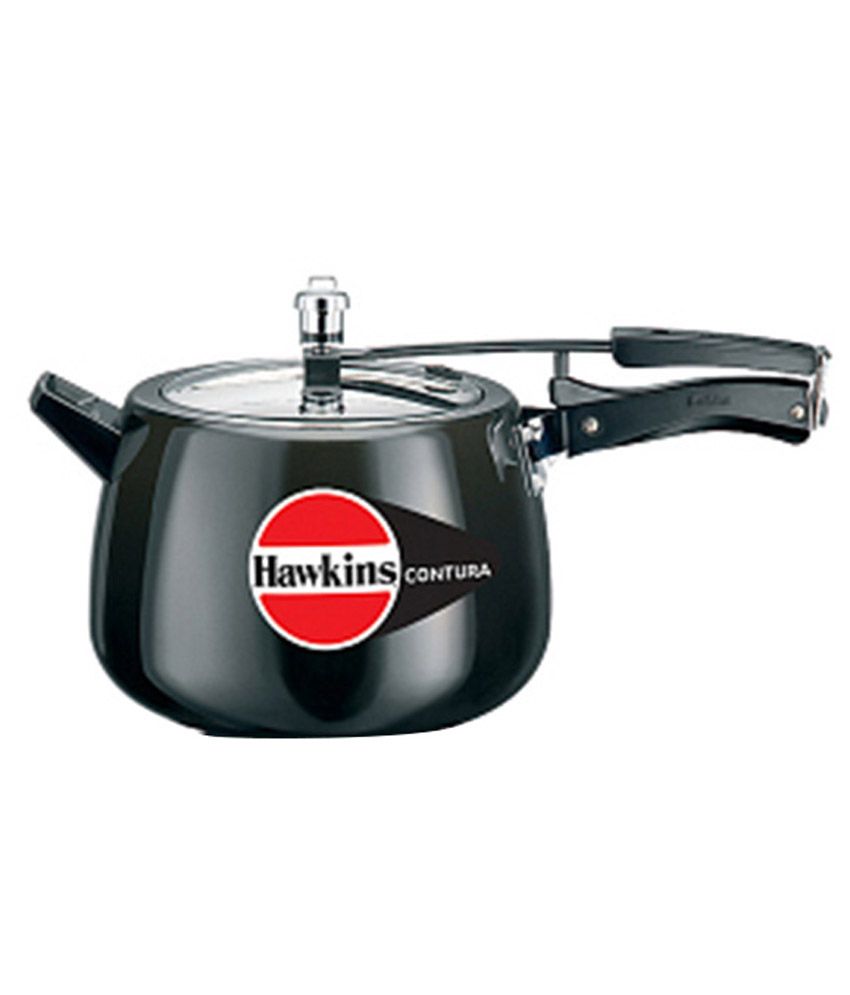 Hawkins Contura Black 6 5 Ltr Hard Anodised Pressure Cooker With