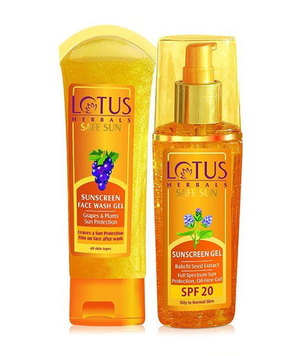 Lotus Herbals Sunscreen Face Wash Gel 80 g & Lotus Herbals Babchi Seed