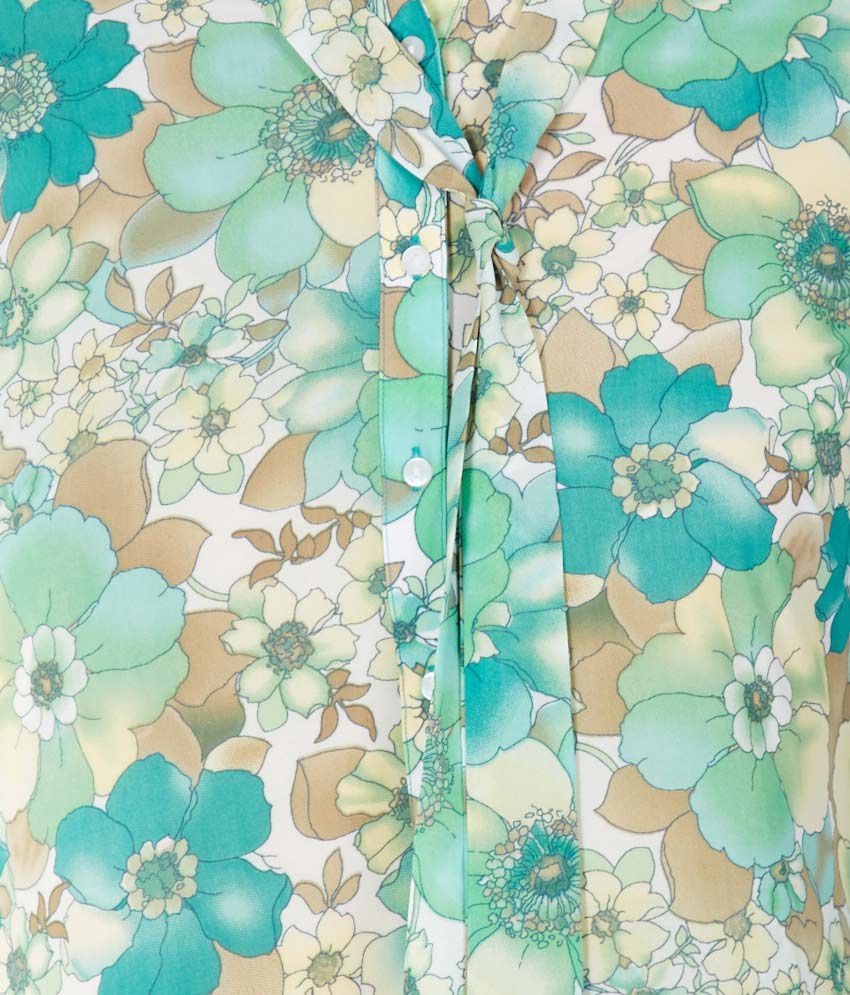 Buy Park Avenue Woman Green Floral Printed Shirt Online at Best Prices ...