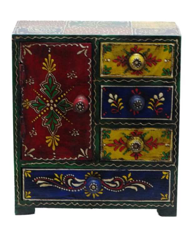 Rajasthani Handicrafts Wooden 5 Drawer Jewellery Box Buy Rajasthani