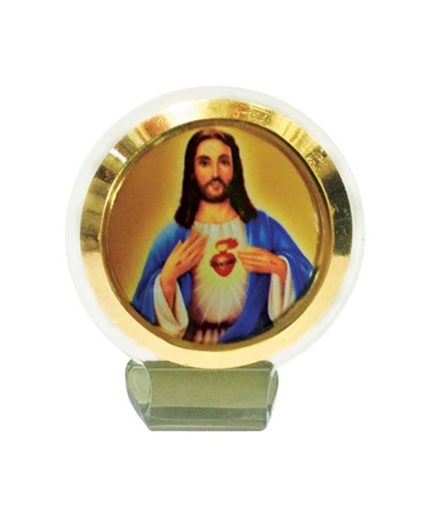 Bulb Centre Christian God Idol Jesus Christ Frame for Car Dashboard