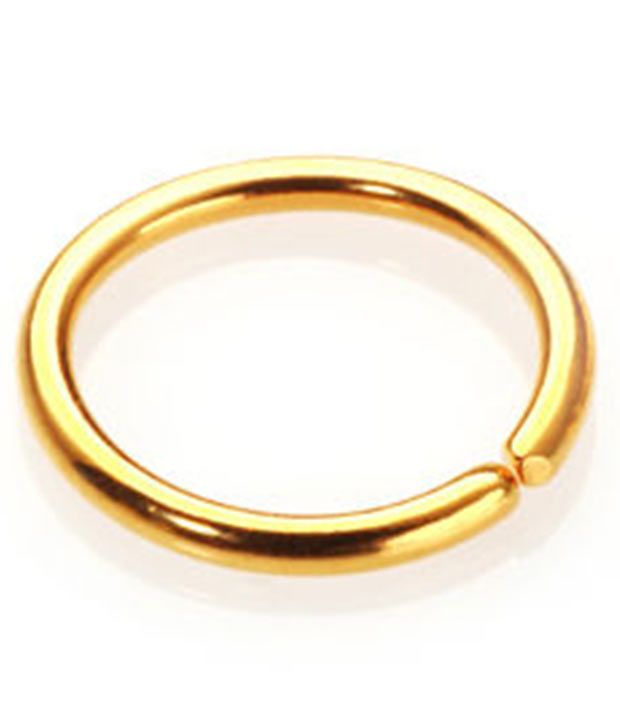 Plain gold nose ring price clearance