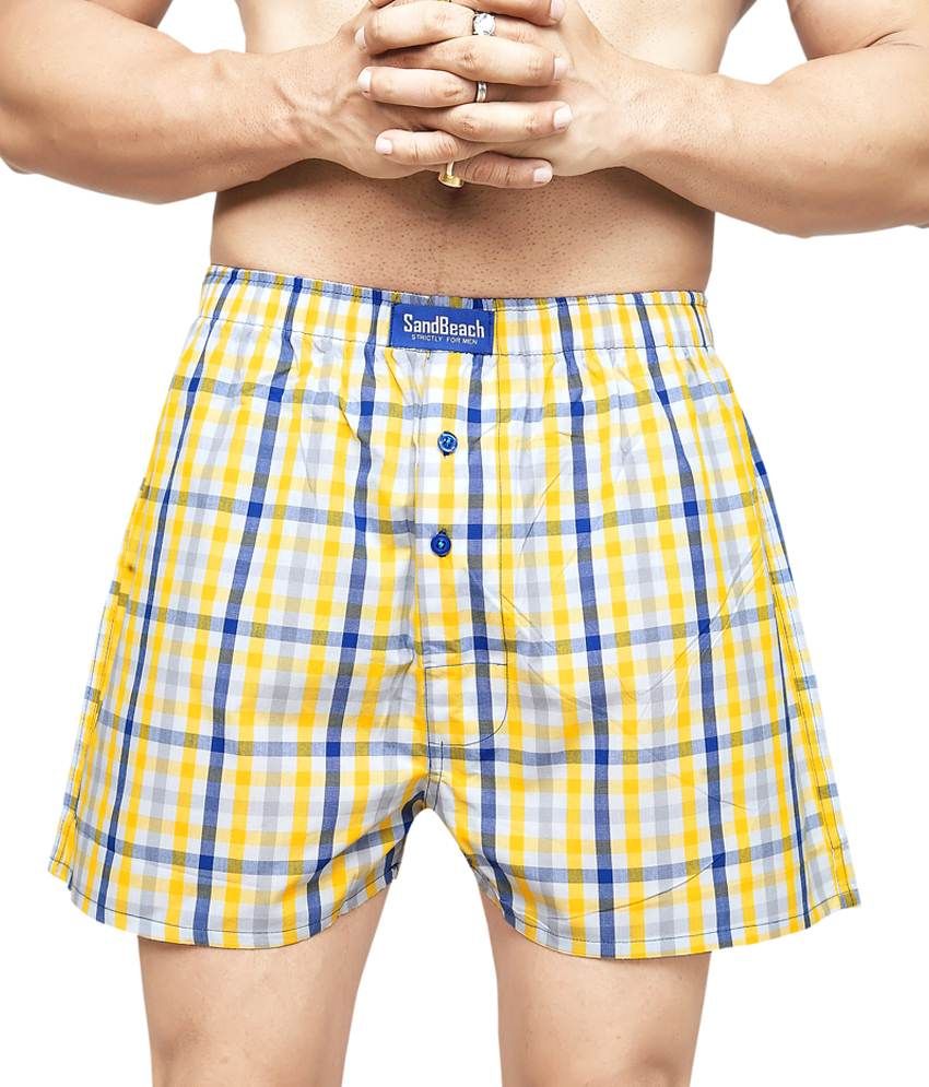 Sand Beach Yellow Cotton Boxer Buy Sand Beach Yellow Cotton Boxer