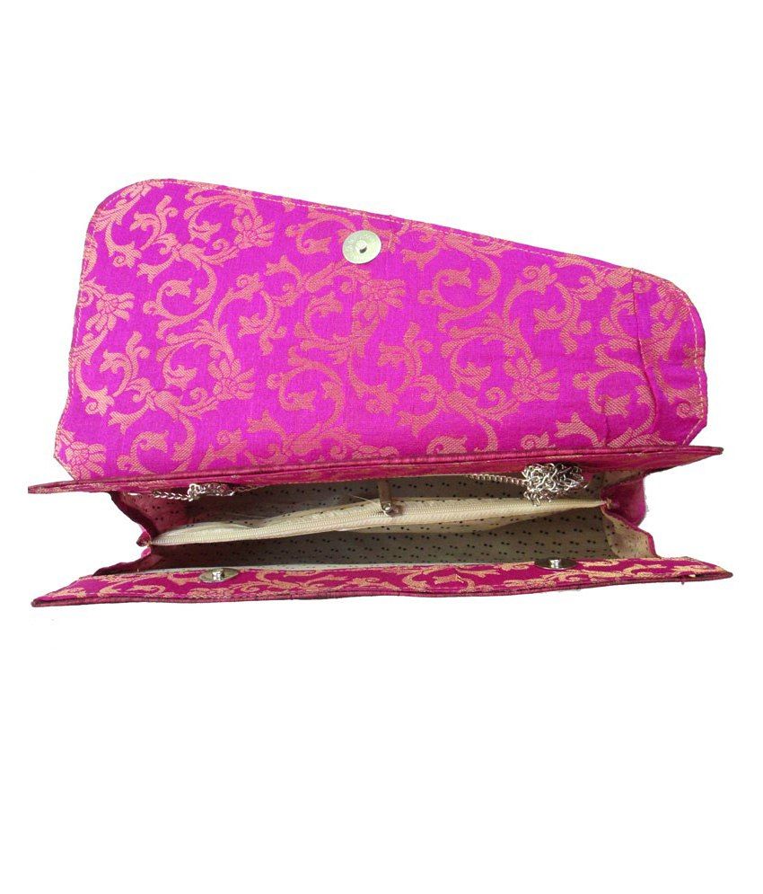Buy Atul Industries Pink Zip Designer Clutch at Best Prices in India
