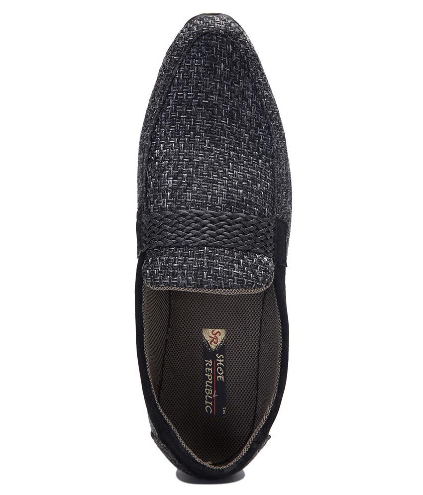 Shoe Republic Jute Black Casual Loafers Buy Shoe Republic Jute Black