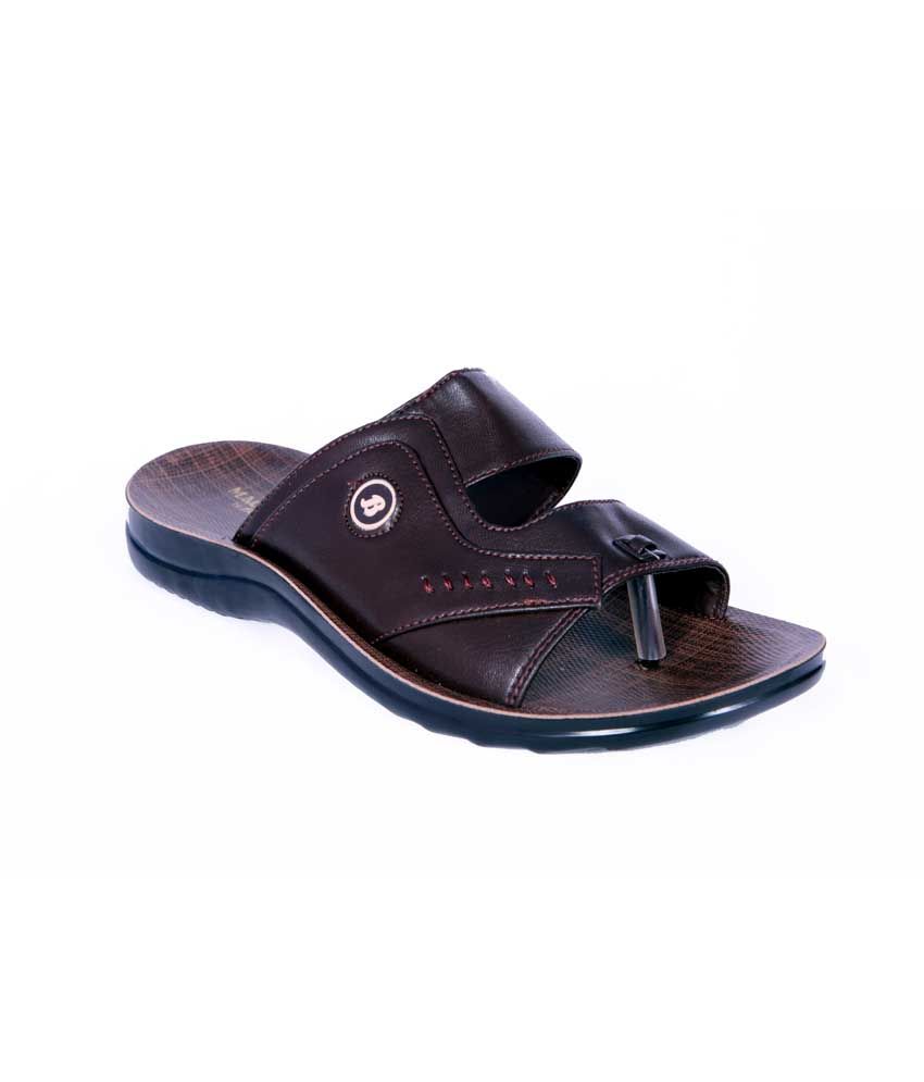 Bata Brown Synthetic Leather Men Sandals Price in India Buy Bata Brown