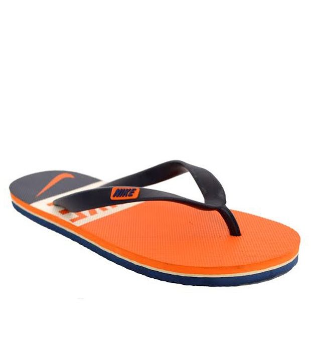 nike slippers orange