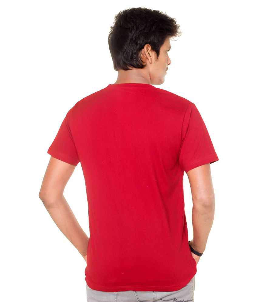 Yaari White & Red Cotton Round Neck Half Sleeves Printed T Shirt (Pack ...