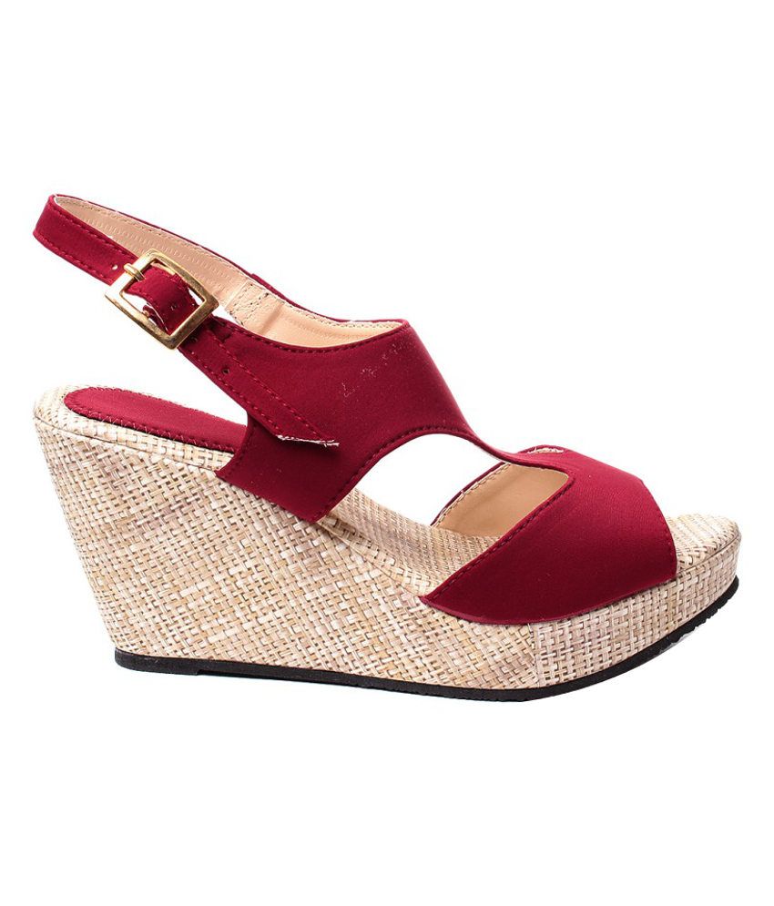 maroon dress sandals