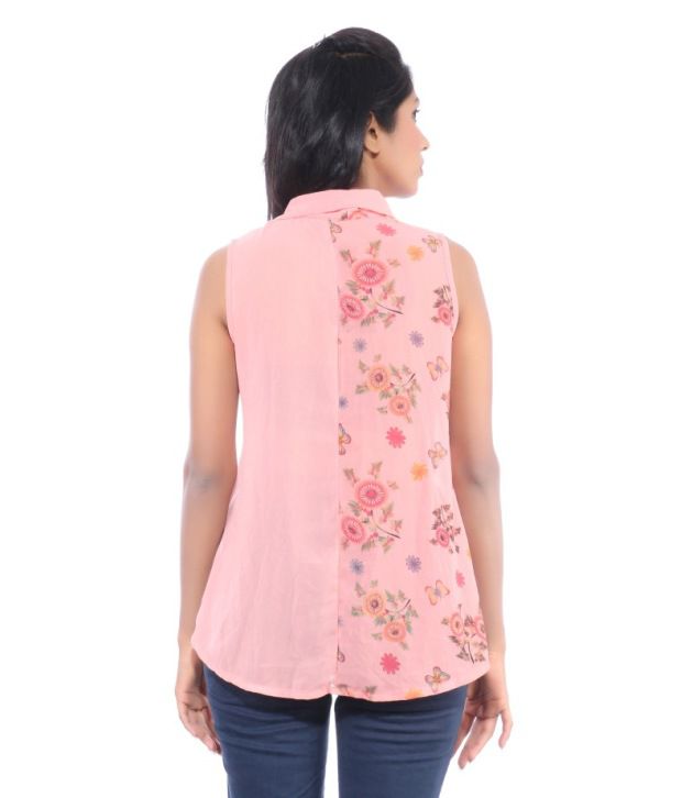 Avakasa Pink Polyester Tops - Buy Avakasa Pink Polyester Tops Online at ...