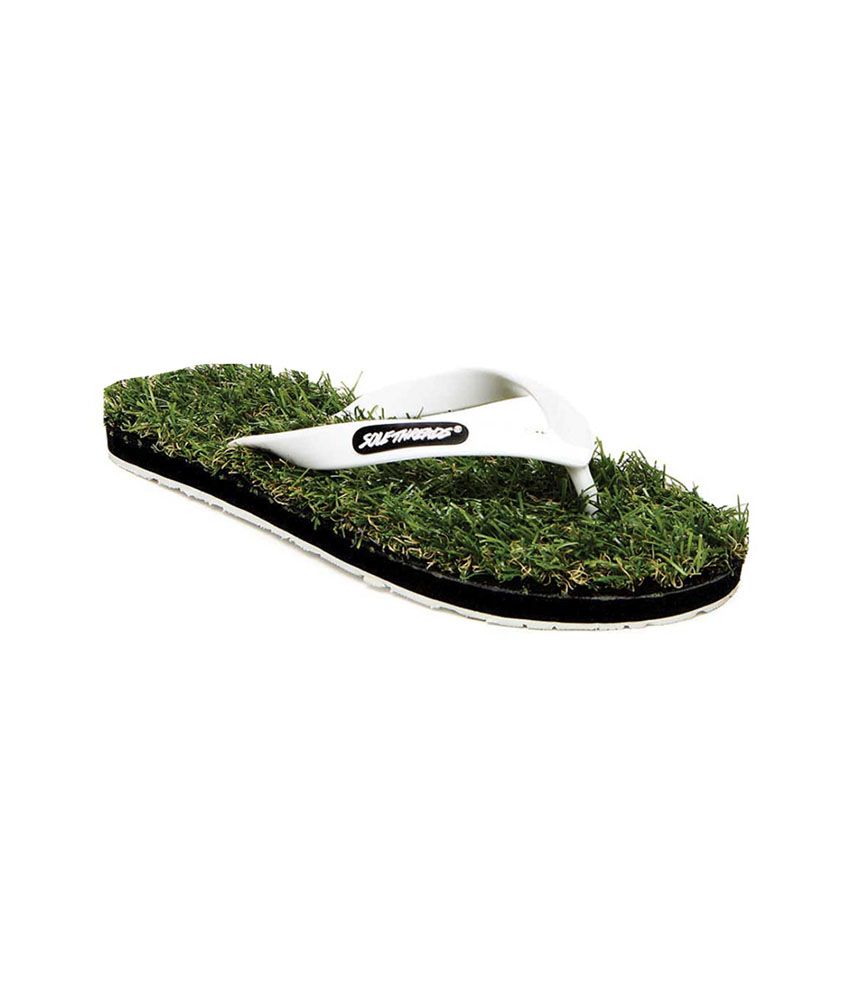 sole threads grass flip flops