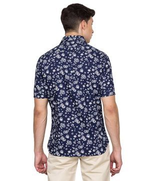 Buy Bolt Blue Smart Casual Floral Print 