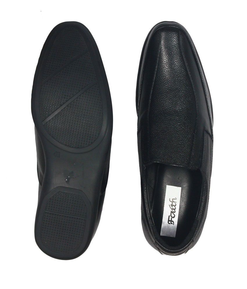 Faith Black Formal Shoes Price in India Buy Faith Black Formal Shoes