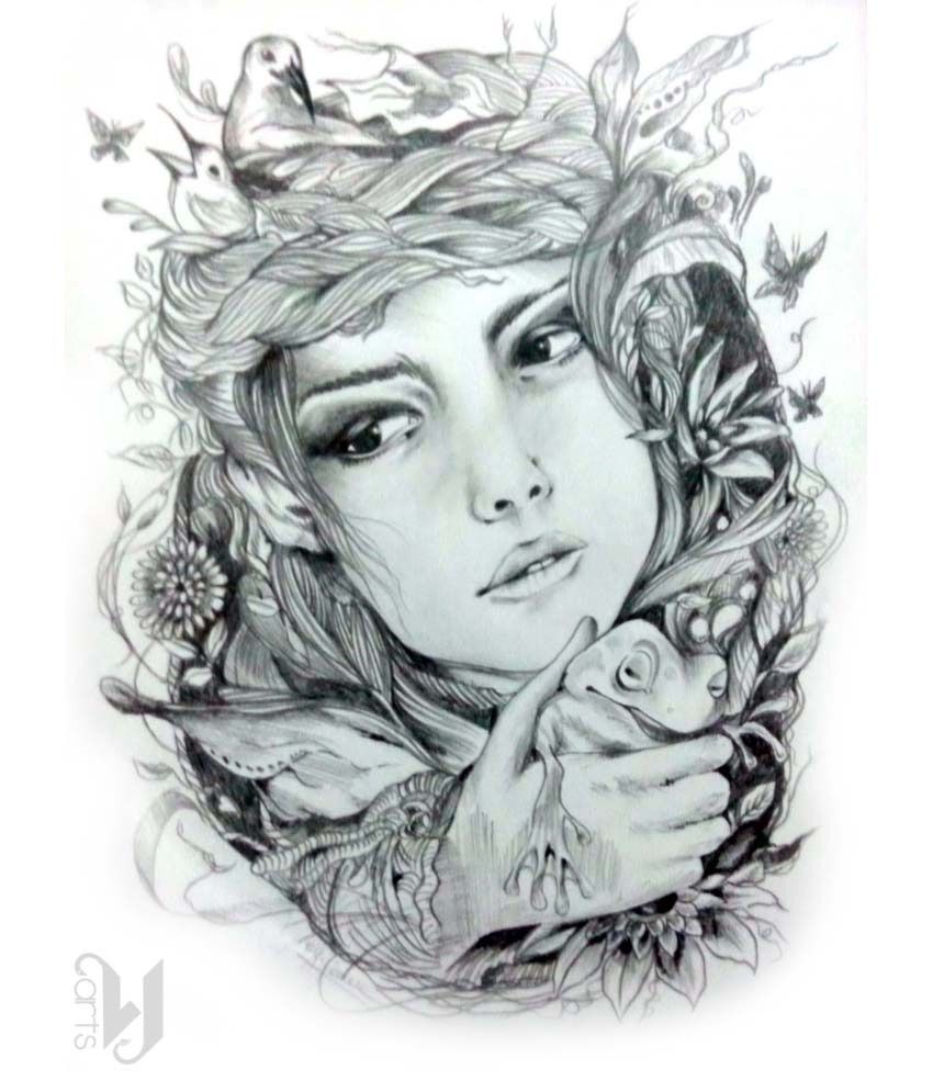 Nature Portrait Pencil Sketch Drawing Diariodonosso Desafio