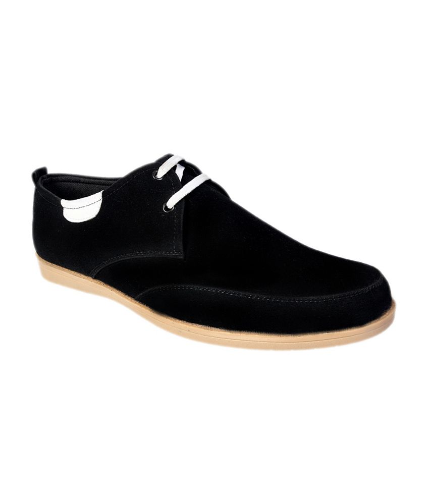 Relaxo Boston Black Smart Casuals Shoes 