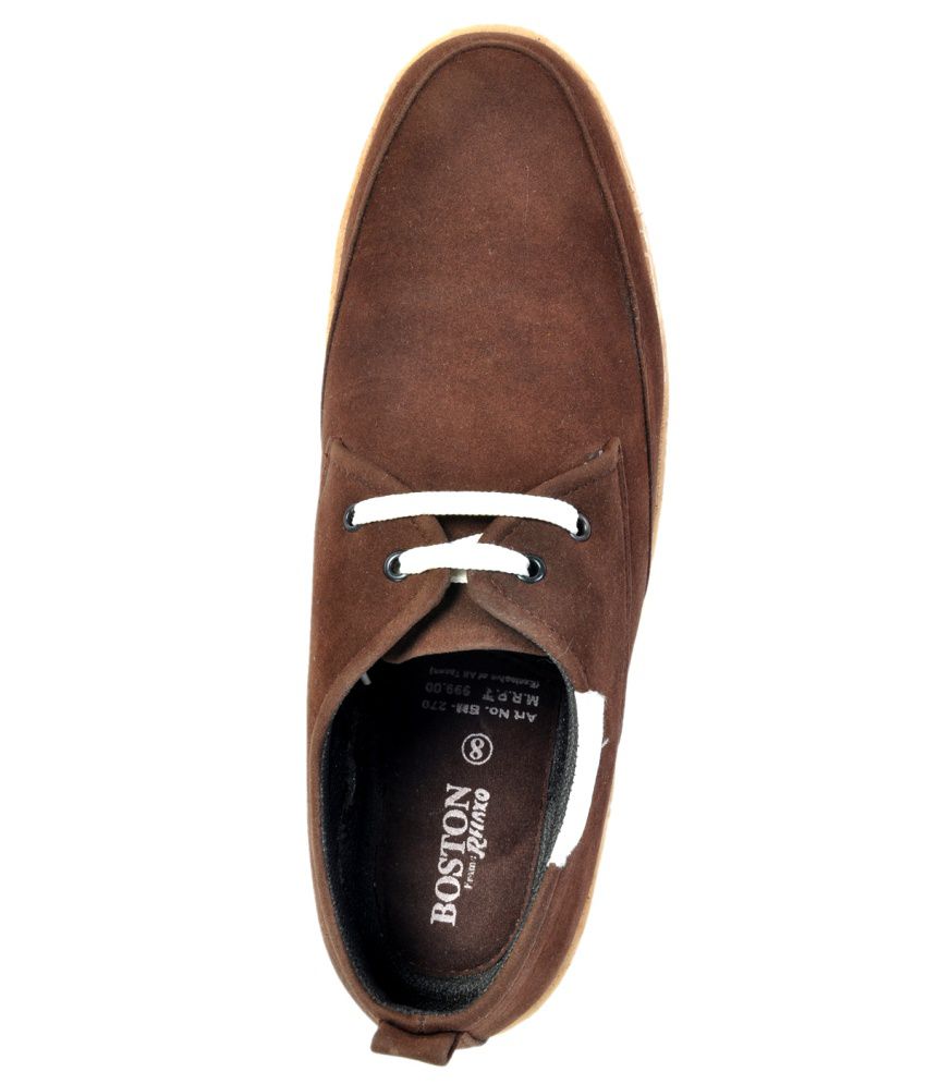 Relaxo Boston Brown Casual Shoes - Buy 